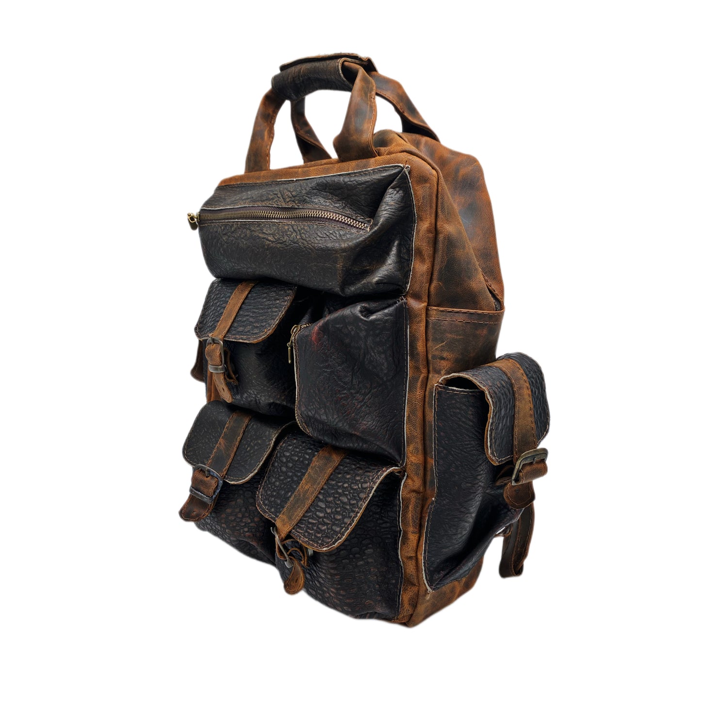 Expanse Carry Hiking Embossed Genuine Leather Backpack