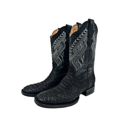 Python Skin Bulldog Toe Western Boot