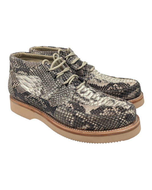 Men's Natural Snakeskin Sneaker Boots