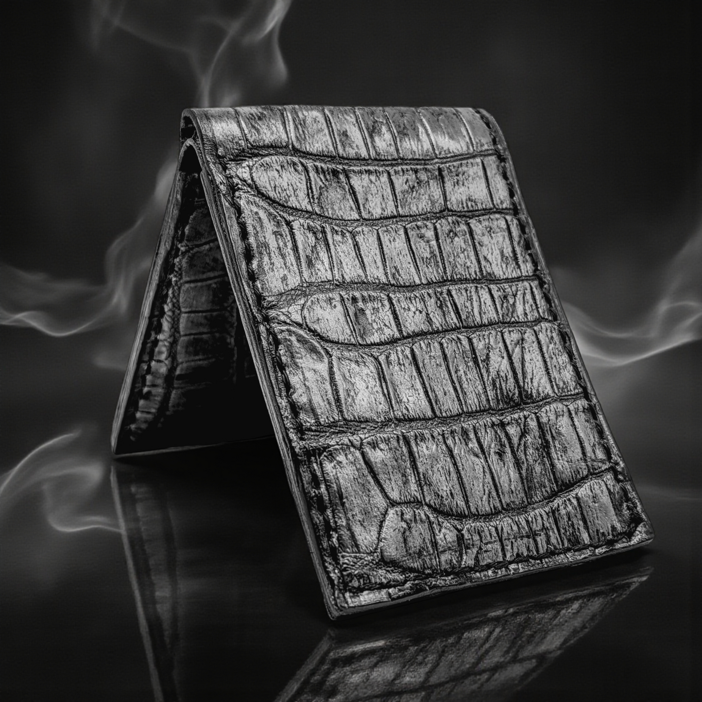 Men's Alligator Leather Wallet | Gift for him| Billfold Wallet | 6 card slot | Handmade Western Wallet | Cowboy Wallet| Sobek Leather